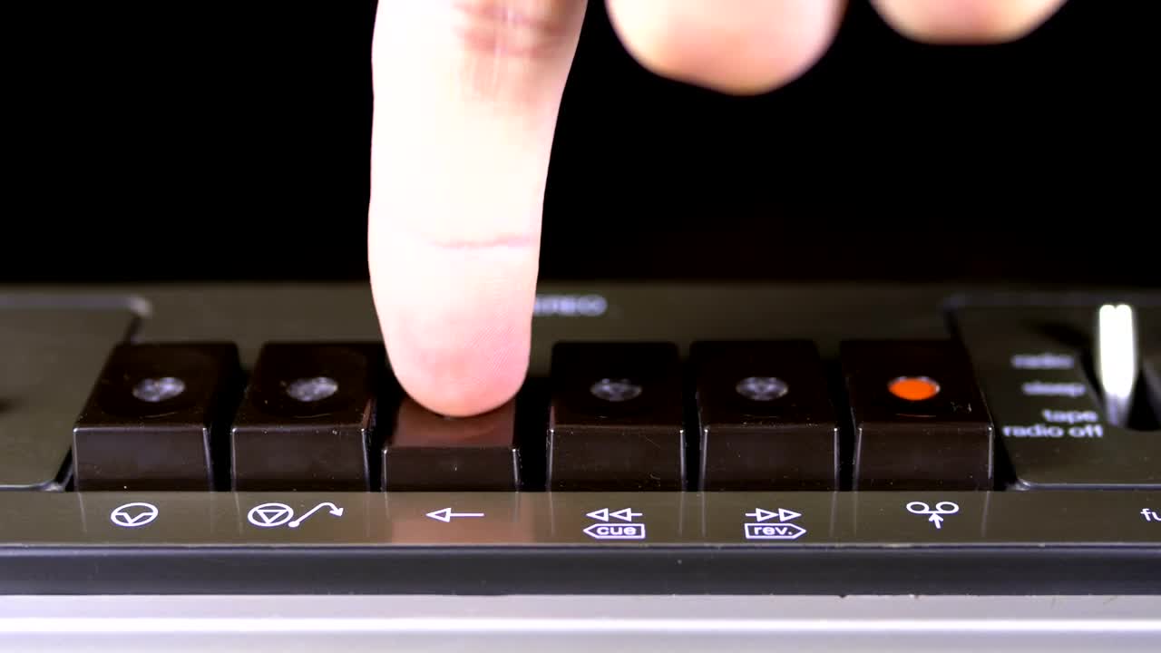 Stock Video Finger Pushing Buttons On A Tape Recorder Live Wallpaper For PC