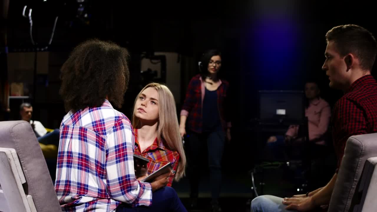 Stock Video Film Crew Receiving Instructions For Shooting Live Wallpaper For PC