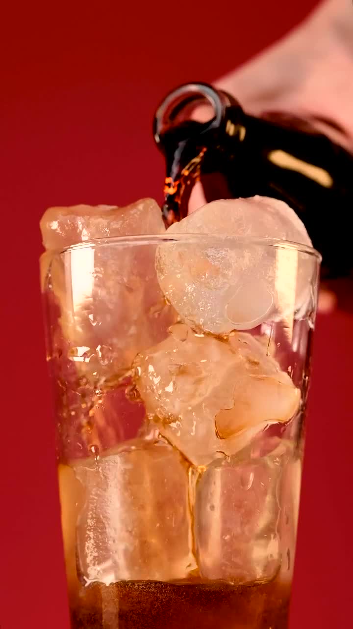 Stock Video Filling A Glass With Soda From A Bottle Live Wallpaper For PC