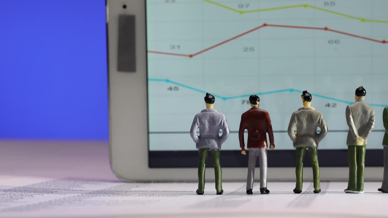 Stock Video Figures Standing By A Graph Live Wallpaper For PC