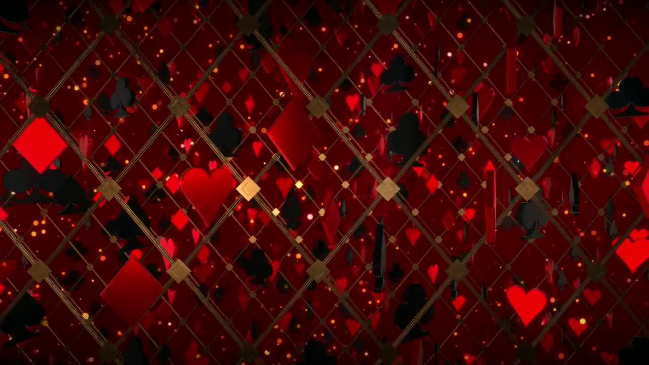 Stock Video Figures Of Floating Poker Cards D Render Live Wallpaper For PC
