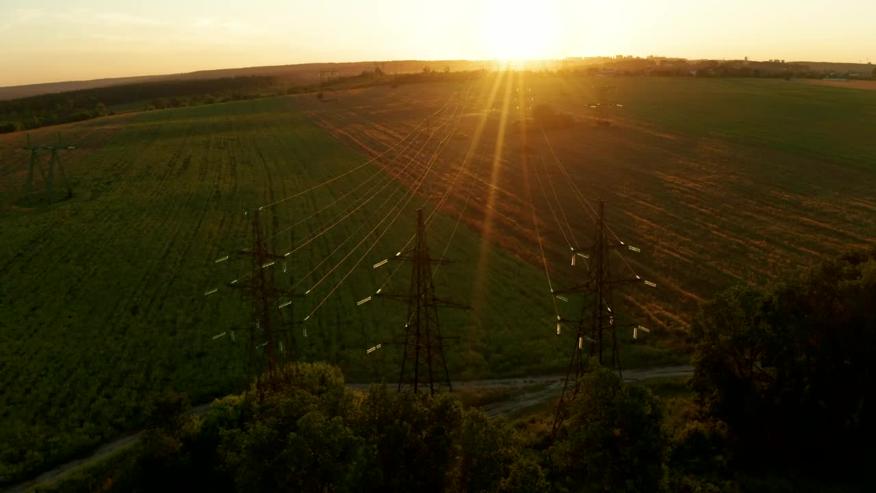 Stock Video Field And Powerlines Live Wallpaper For PC