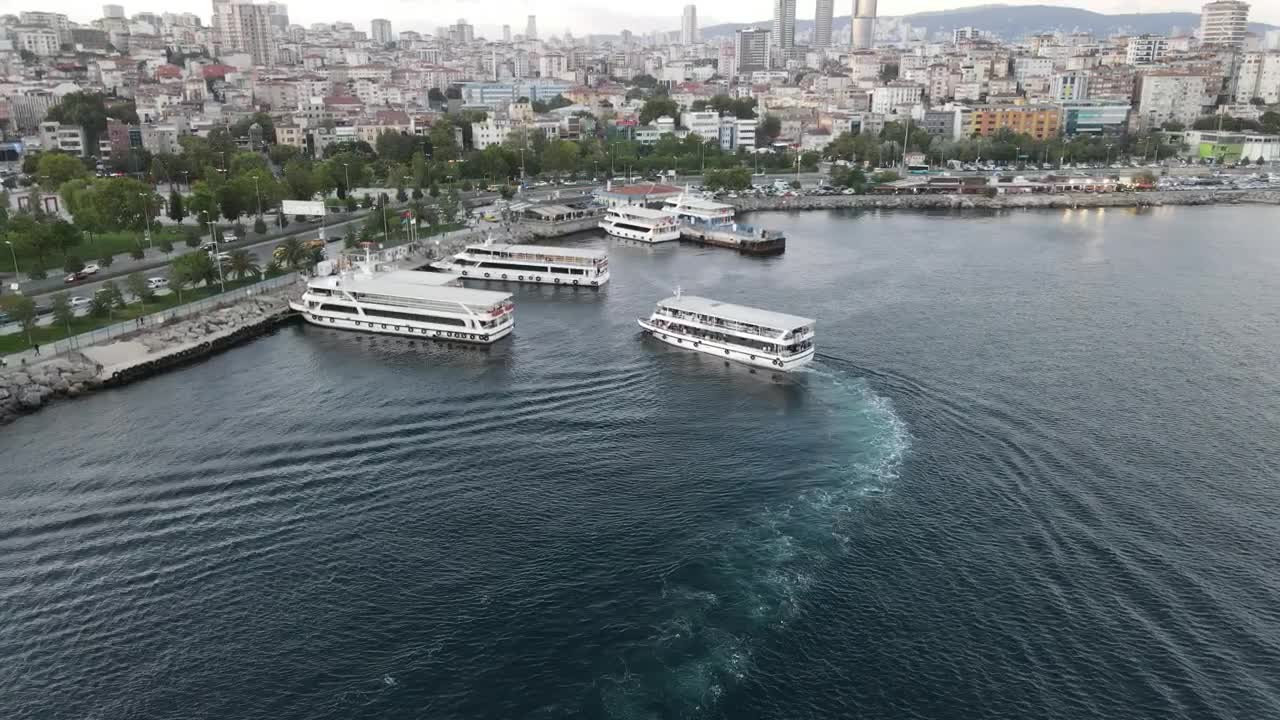 Stock Video Ferryboats Anchored In A Pier Live Wallpaper For PC