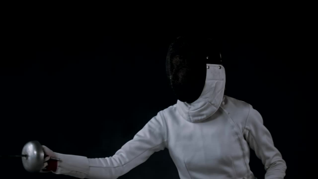 Stock Video Fencer Practicing Basic Attack Movements Live Wallpaper For PC