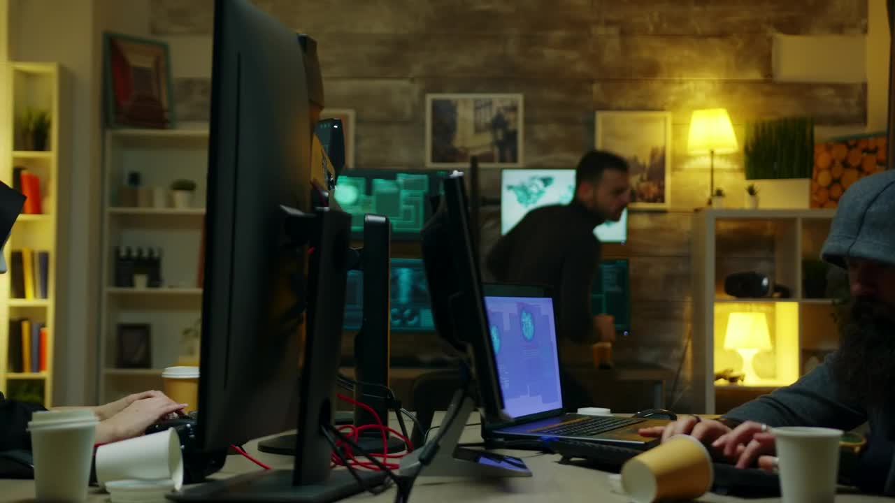 Stock Video Female Hacker Wearing A Mask Live Wallpaper For PC