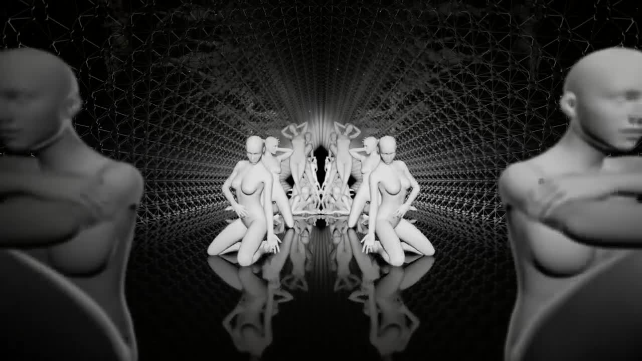 Stock Video Female Figures In A Hallway Conceptual Video About Fashion Live Wallpaper For PC