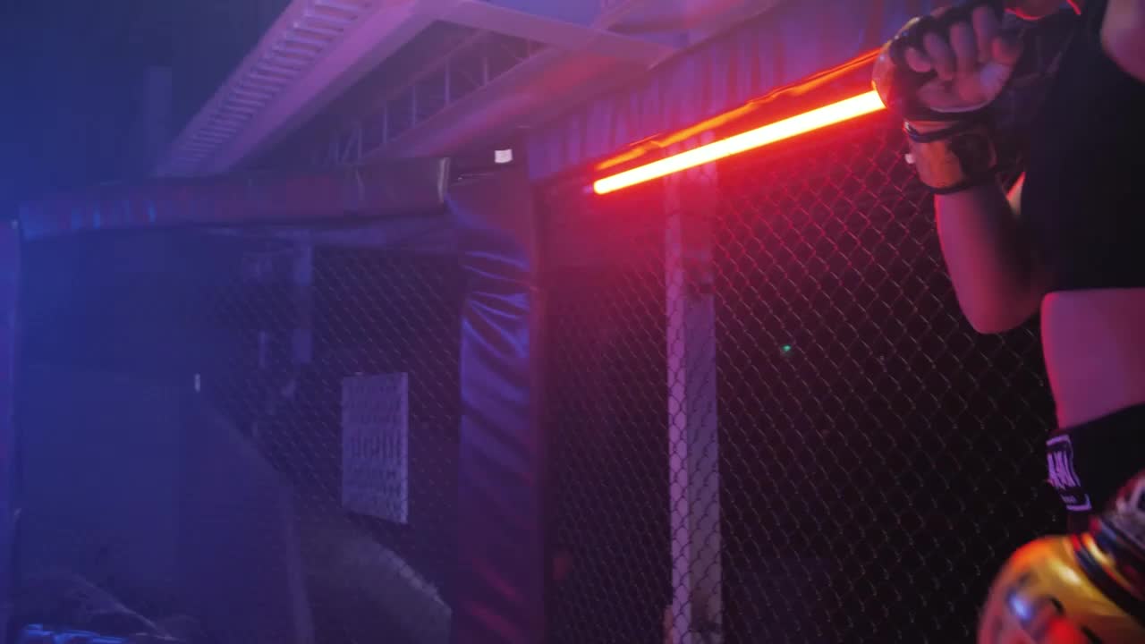 Stock Video Female Fighter Spinning In A Ring To Warm Up Live Wallpaper For PC