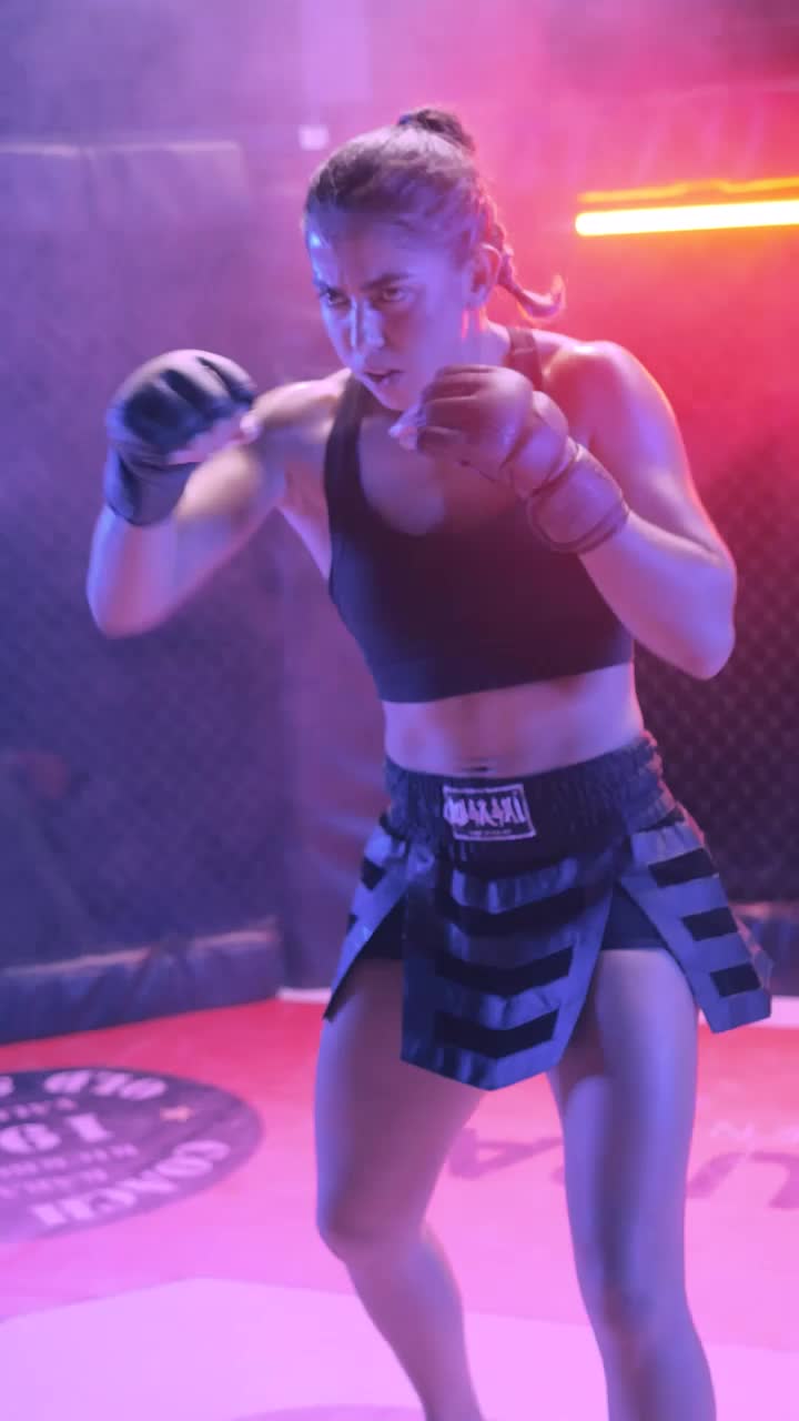 Stock Video Female Fighter Preparing For A Match In A Ring Live Wallpaper For PC