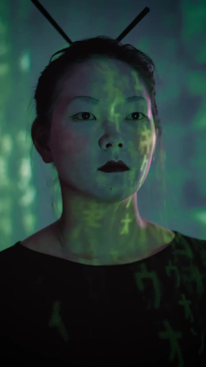 Stock Video Female Cyborg Model Portrait Live Wallpaper For PC