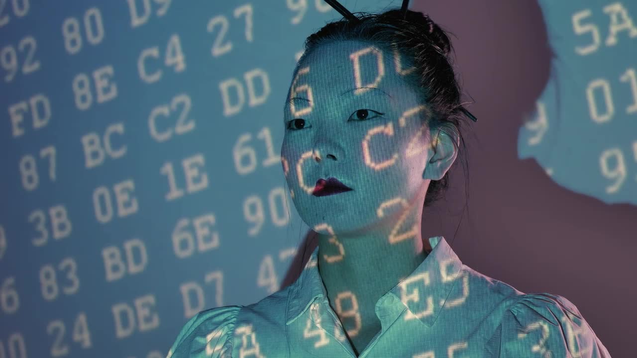 Stock Video Female Cyborg Being Programmed Live Wallpaper For PC