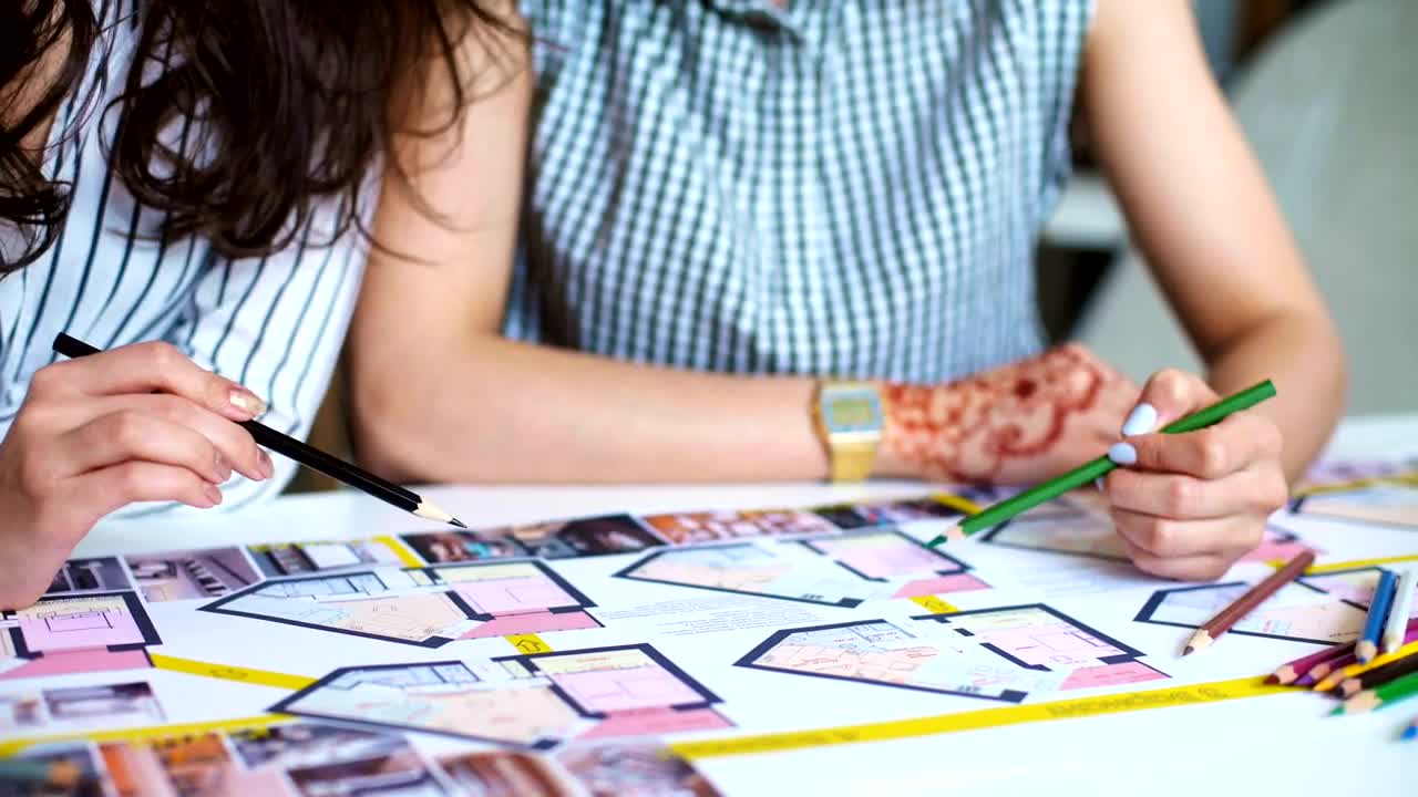 Stock Video Female Architects Working On A Project Live Wallpaper For PC