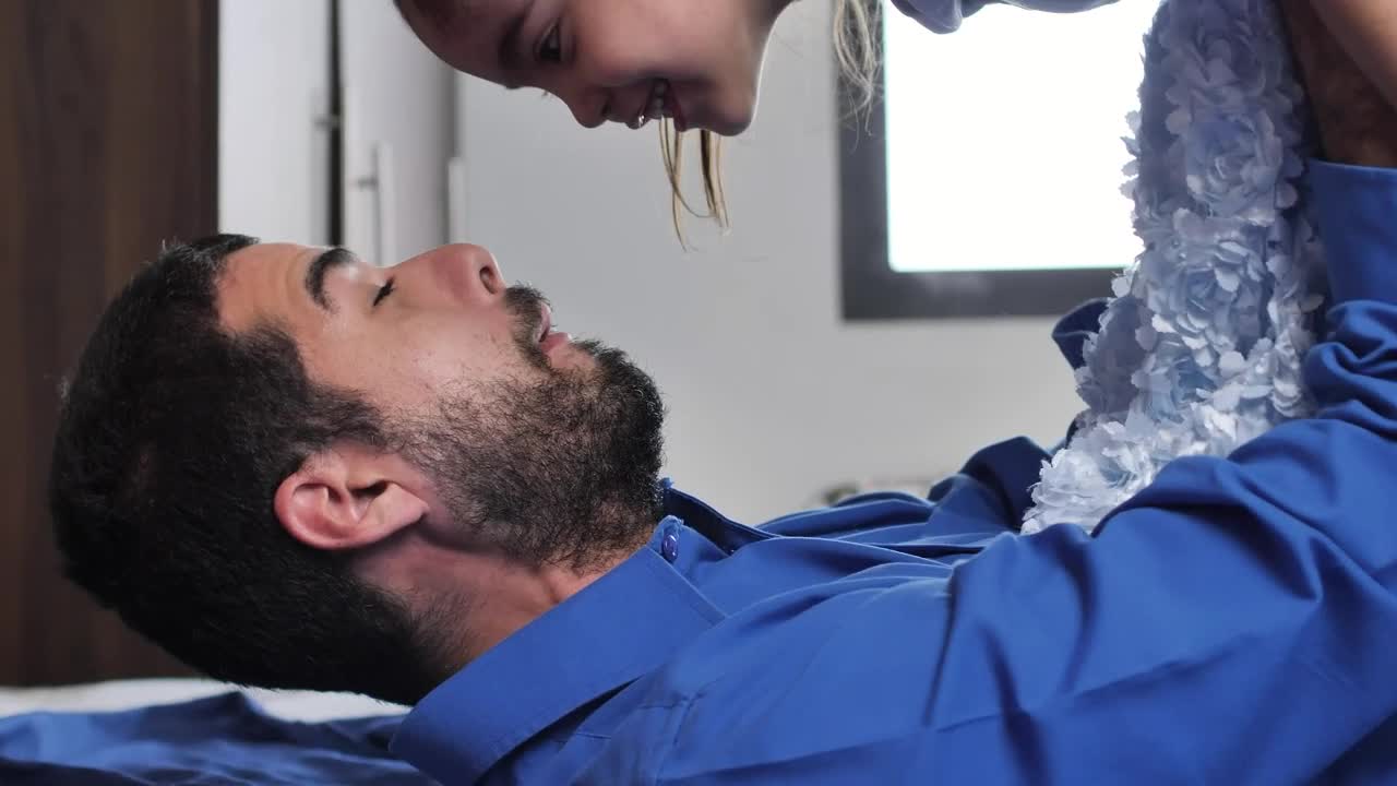 Stock Video Father Lying Playing With His Daughter Live Wallpaper For PC