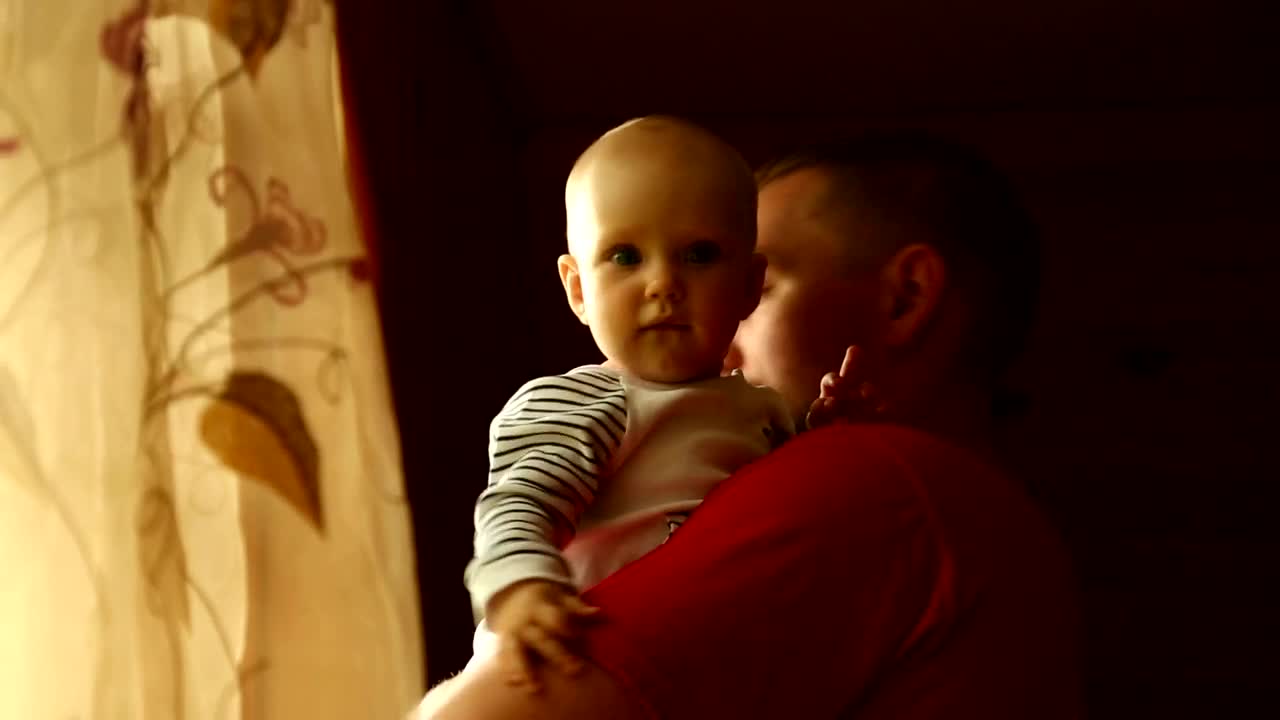 Stock Video Father Holding His Daughter Live Wallpaper For PC