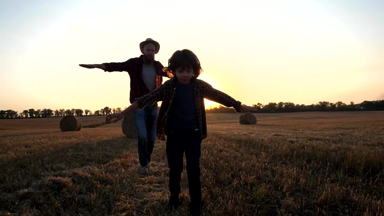 Stock Video Father And Son Flying Through A Field Live Wallpaper For PC