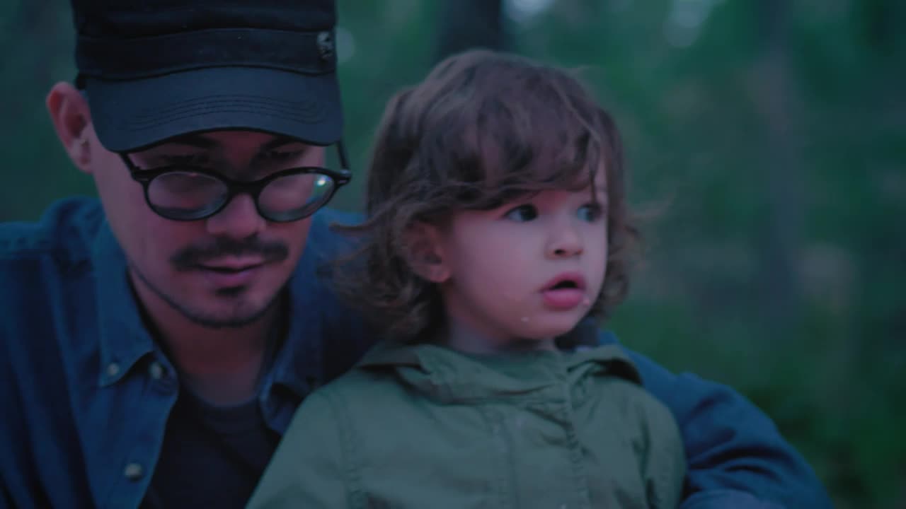 Stock Video Father And Daughter In Nature Roasting Marshmallows In Nature Live Wallpaper For PC