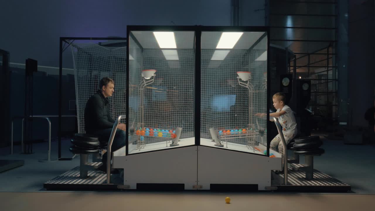 Stock Video Father And Child At An Arcade Live Wallpaper For PC