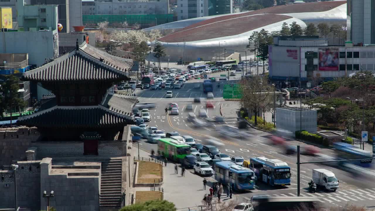Stock Video Fast Traffic On The Street In Downtown Korea Live Wallpaper For PC