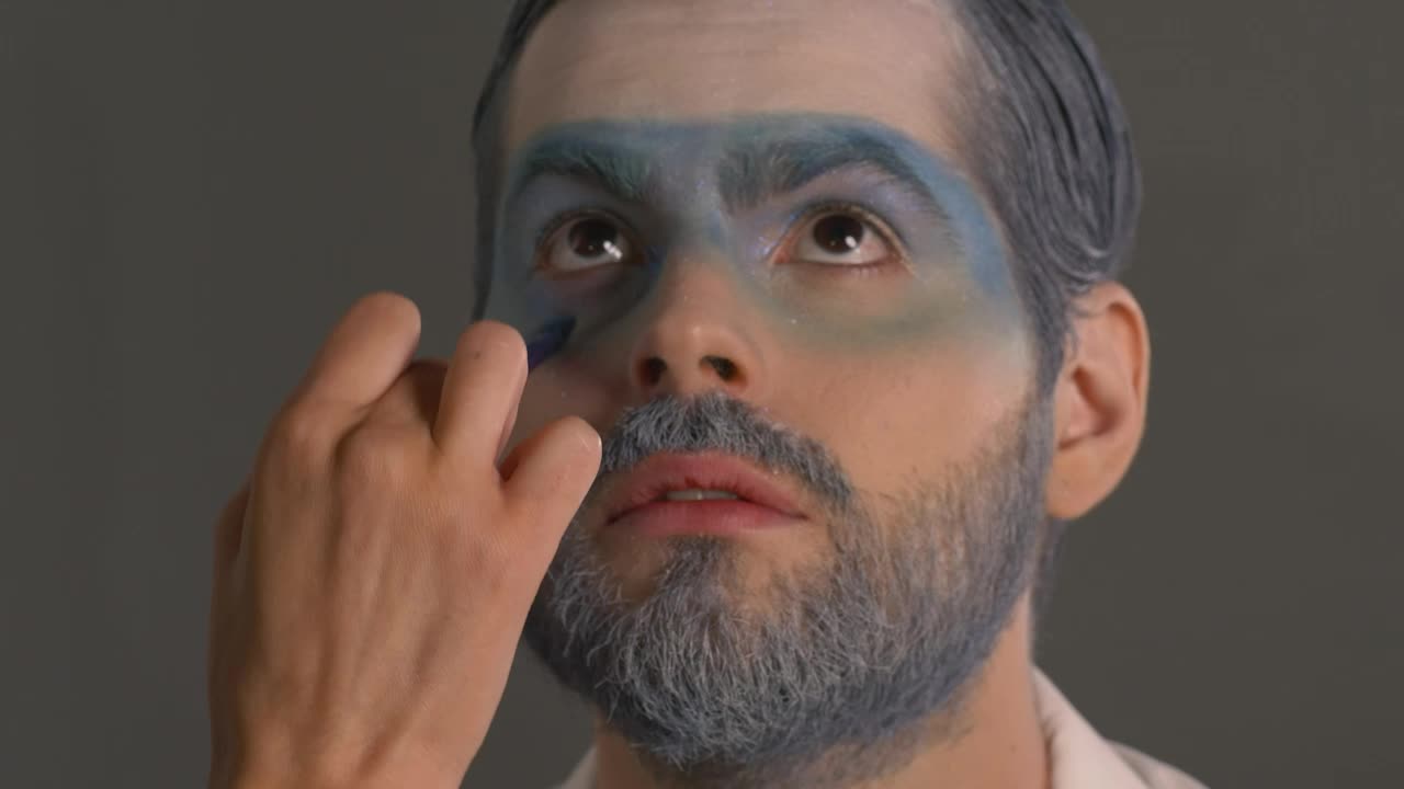 Stock Video Fashion Man Being Made Up For Winter Shoot Live Wallpaper For PC