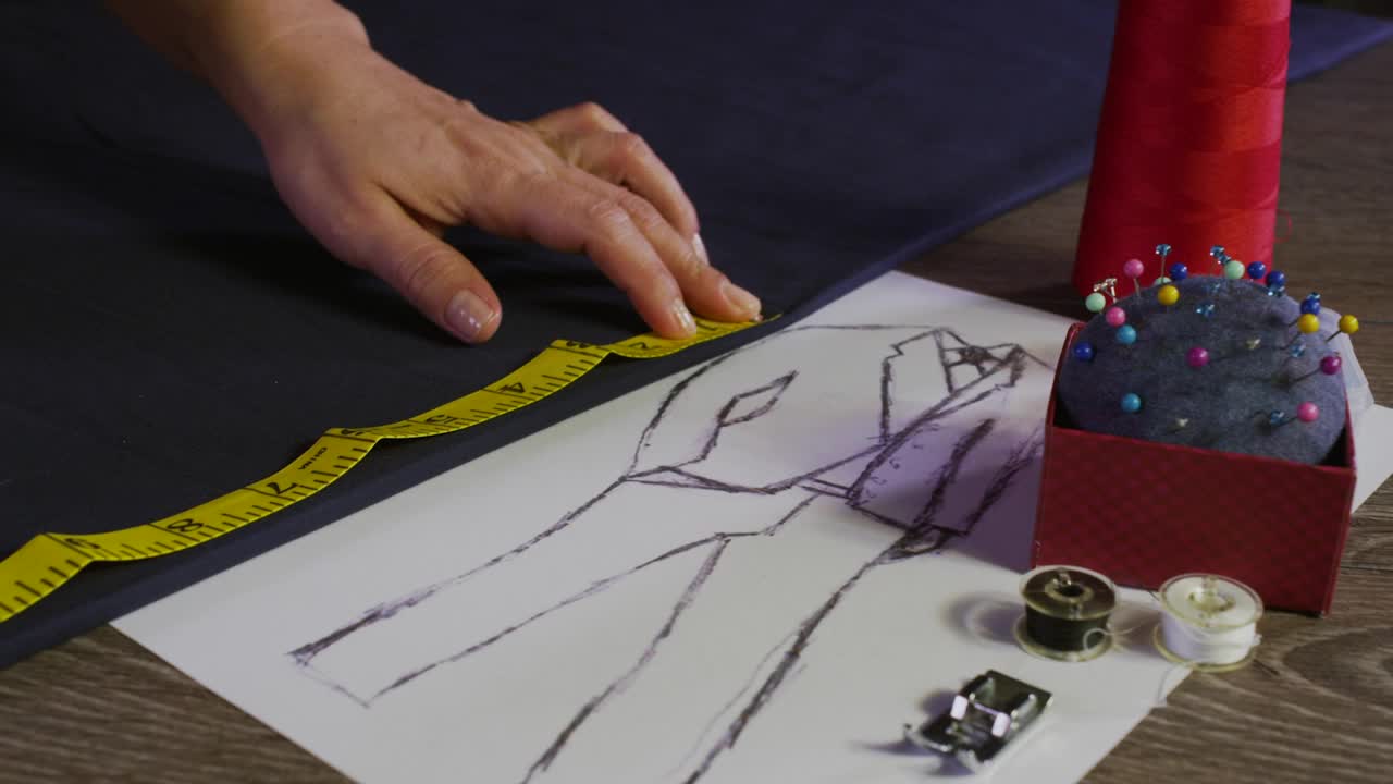 Stock Video Fashion Designer With A Measuring Tape Live Wallpaper For PC