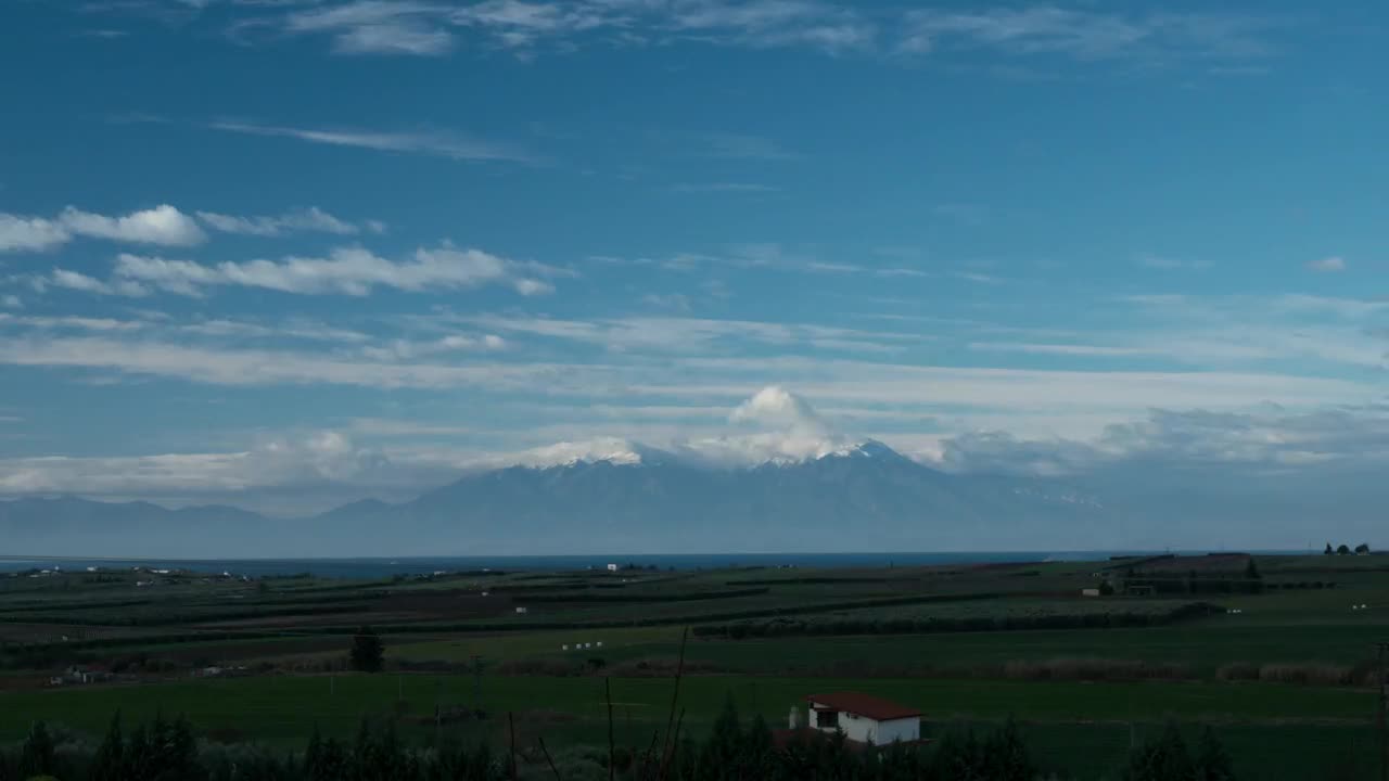 Stock Video Farmlands Below A Mountain Live Wallpaper For PC