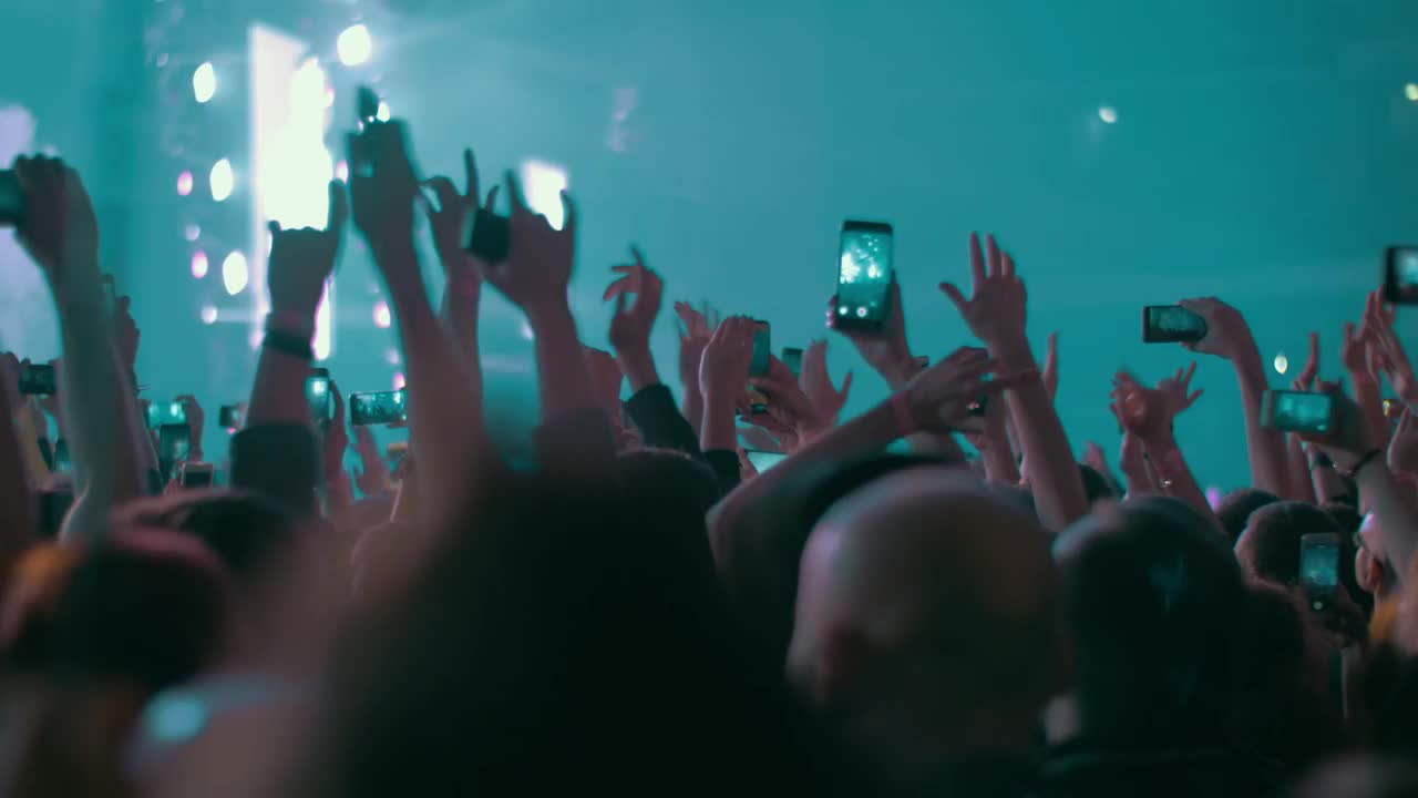 Stock Video Fans Recording On Their Phones Live Wallpaper For PC