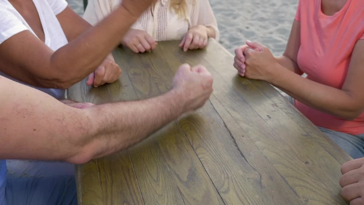 Stock Video Family Making A Tower Of Hands Live Wallpaper For PC