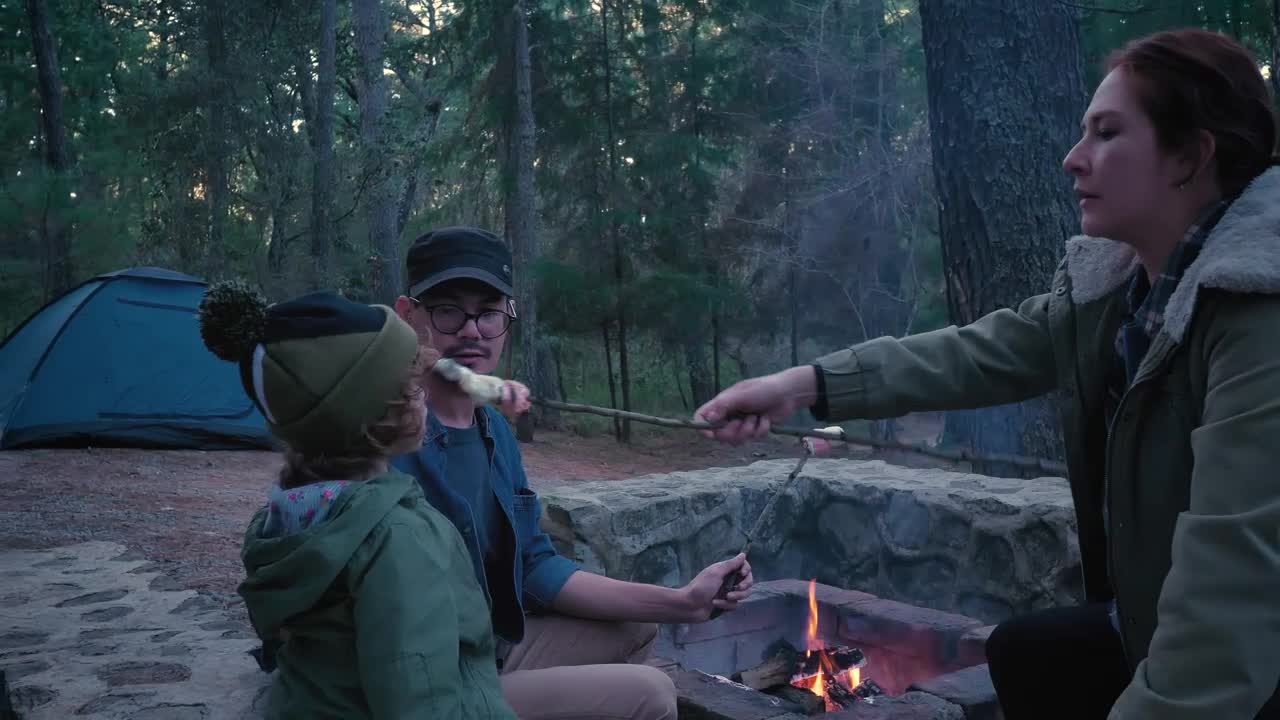 Stock Video Family In A Camp In The Woods Live Wallpaper For PC