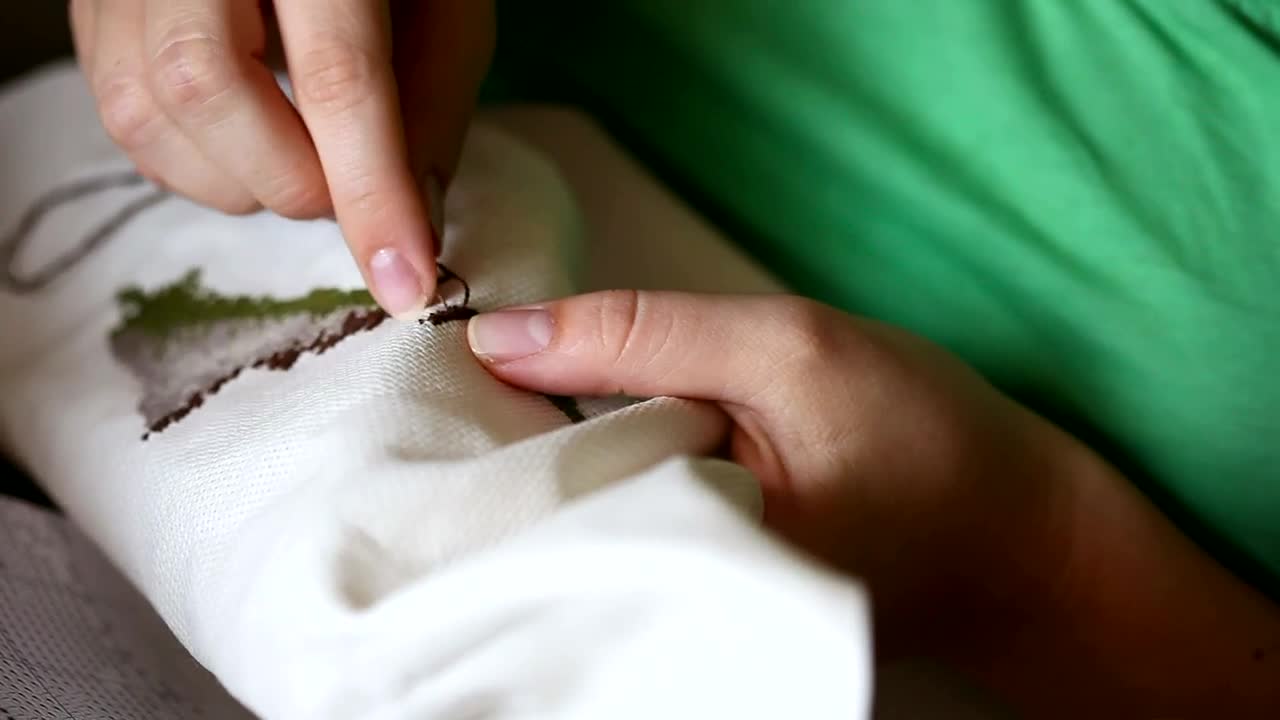 Stock Video Hands Doing Needlework Live Wallpaper For PC