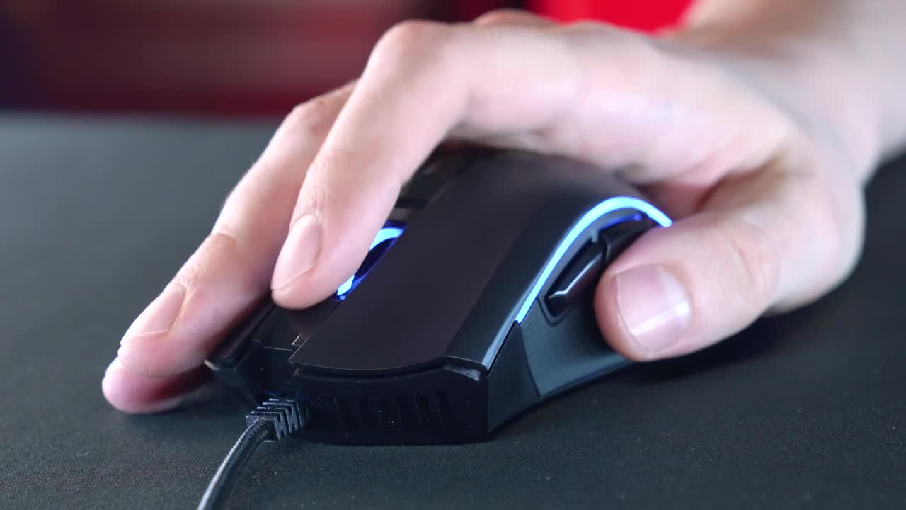 Stock Video Hand Scrolling And Moving A Gaming Mouse Live Wallpaper For PC