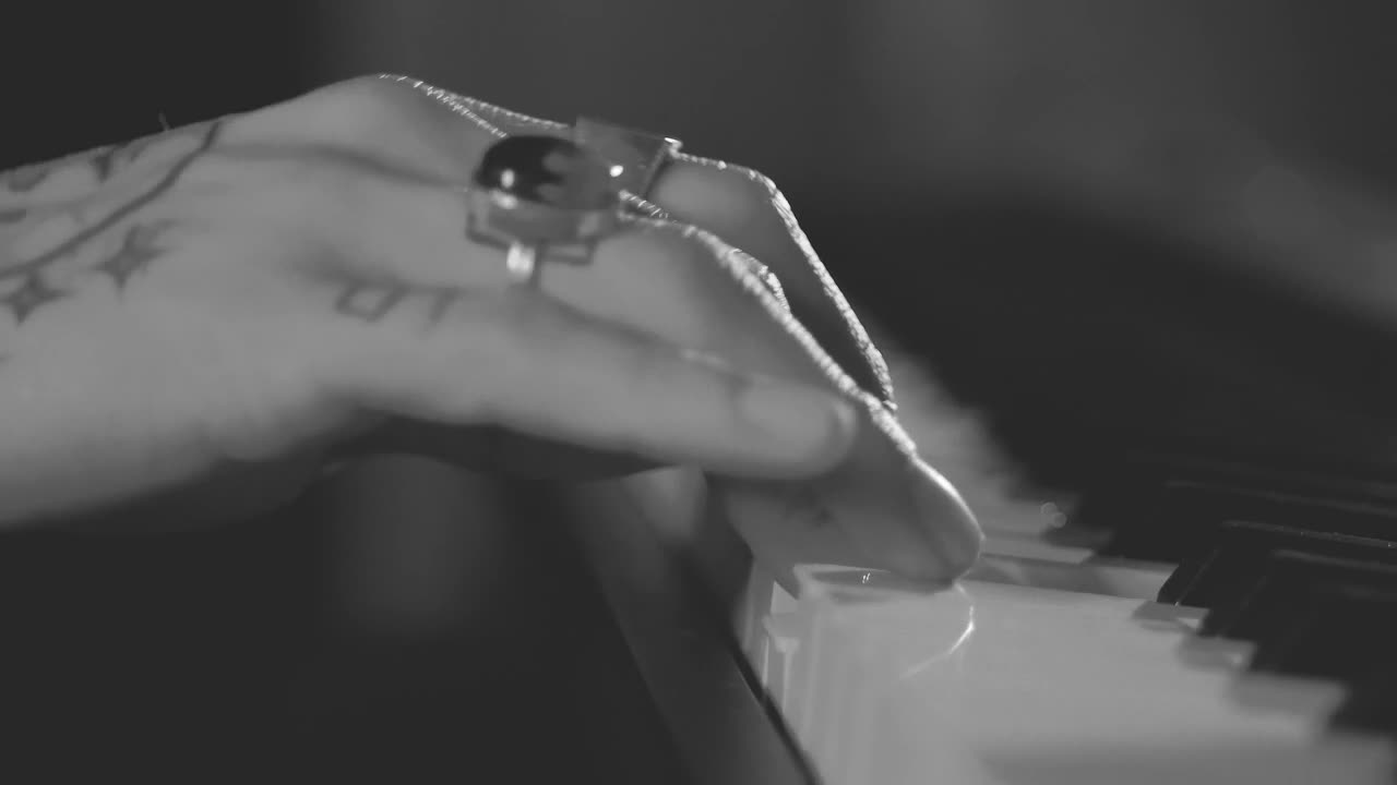 Stock Video Hand Playing The Piano Live Wallpaper For PC