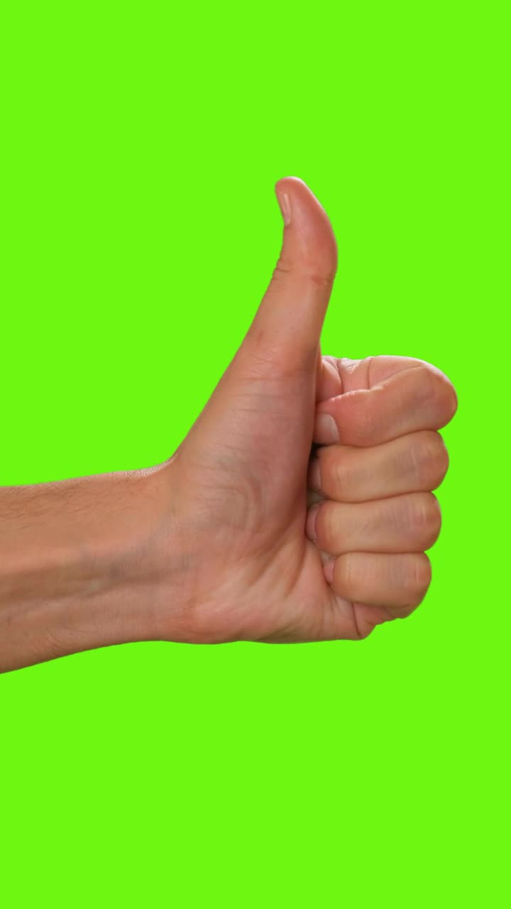 Stock Video Hand Of A Person Raising The Thumb On A Green Live Wallpaper For PC