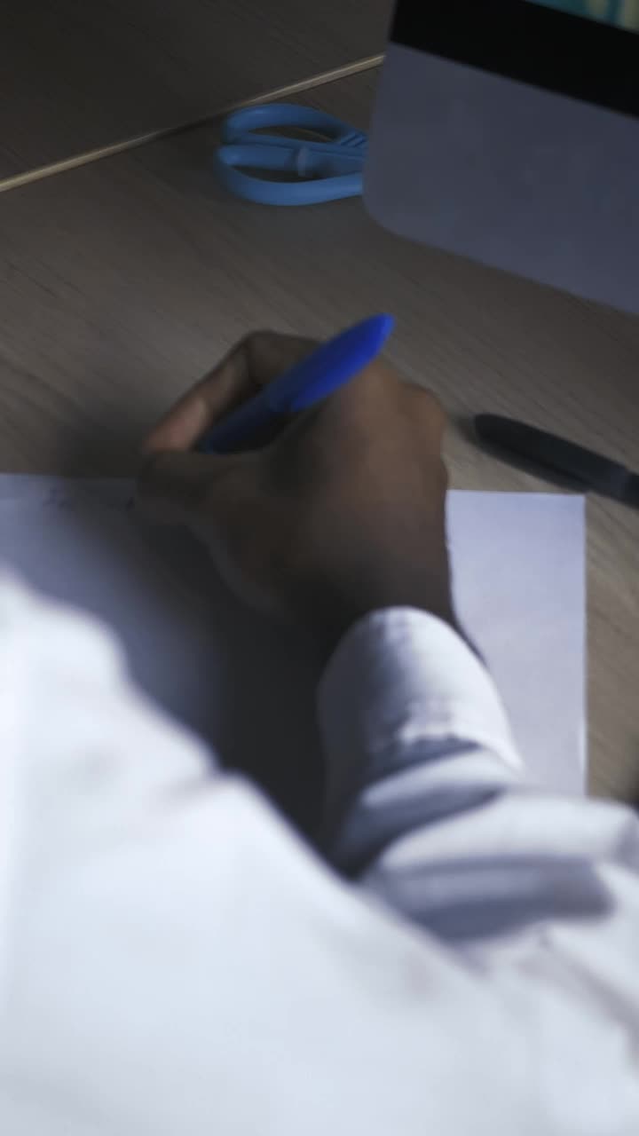 Stock Video Hand Of A Man Writing On A Sheet On A Live Wallpaper For PC