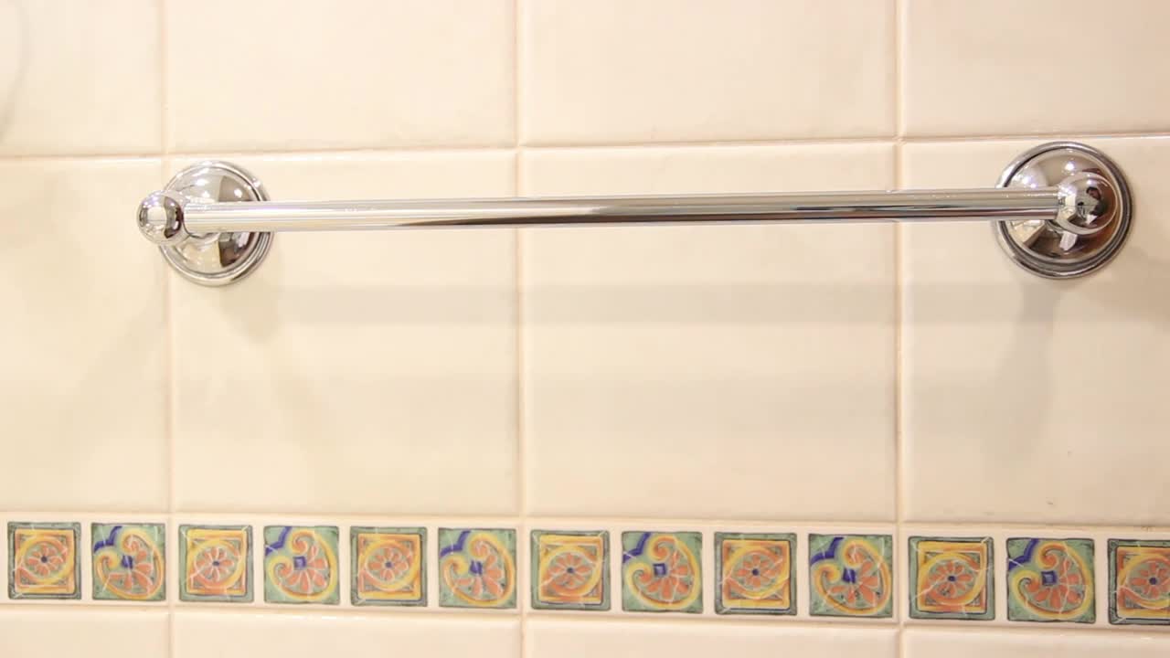 Stock Video Hand Of A Man Placing Towels On A Clothes Rack Live Wallpaper For PC