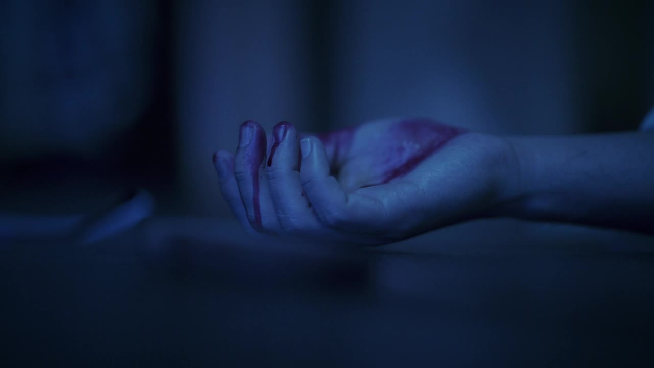 Stock Video Hand Of A Body At A Crime Scene Live Wallpaper For PC