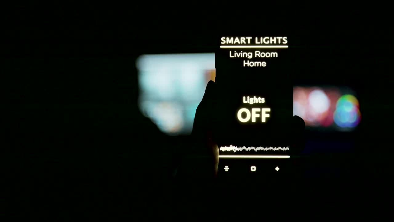 Stock Video Hand Holds Mobile App Showing Future Smart Home Features Live Wallpaper For PC