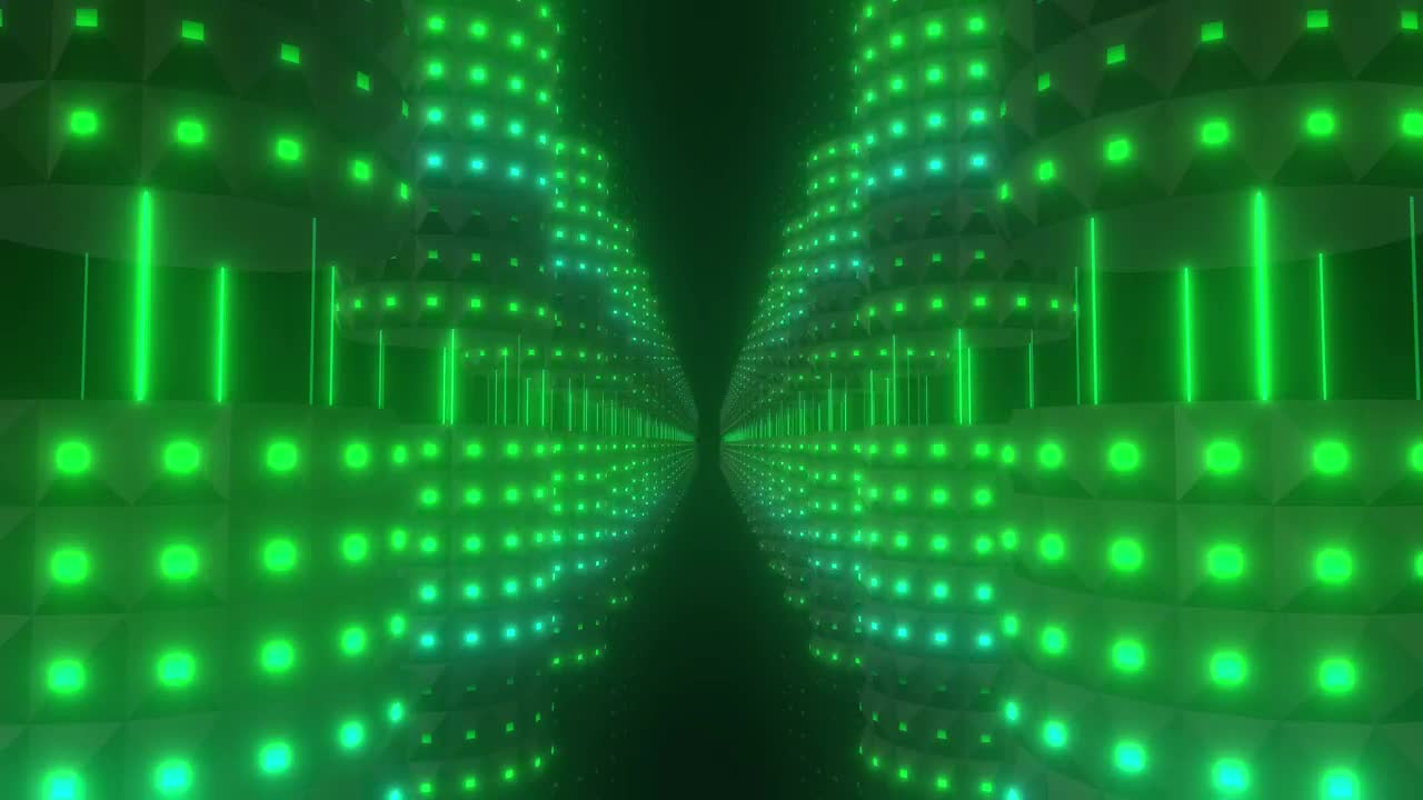 Stock Video Hallway Rows Of Rotating Cylinders With Green Lights Live Wallpaper For PC