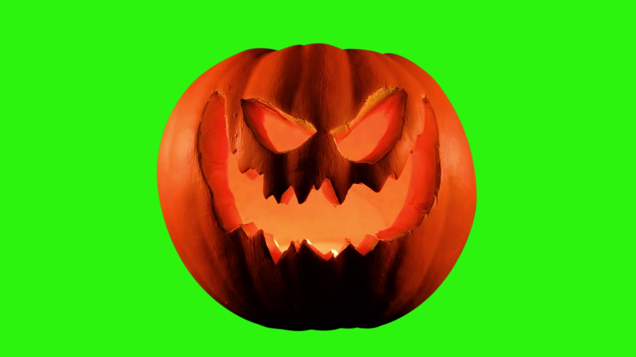 Stock Video Halloween Pumpkin On A Chroma Green Background Live Wallpaper For PC