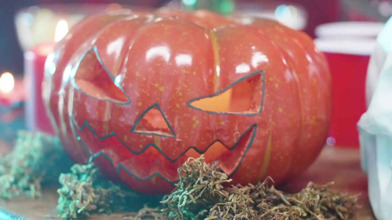Stock Video Halloween Decorations At A Party Live Wallpaper For PC