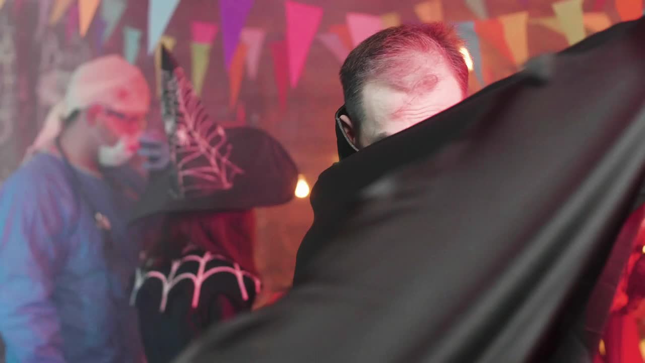 Stock Video Halloween Costume Party With A Vampire Live Wallpaper For PC