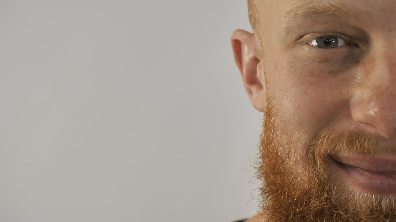 Stock Video Half Of A Bearded Mans Face In Detail Live Wallpaper For PC