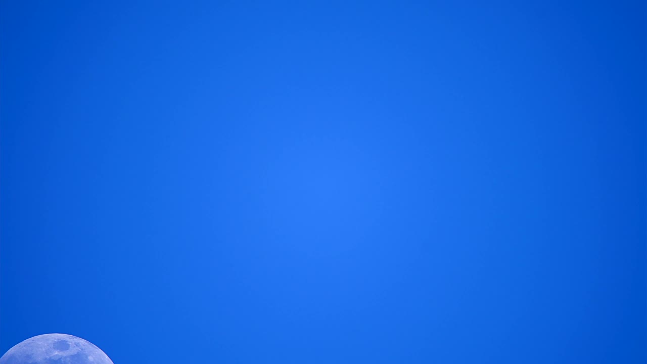 Stock Video Half Moon Crossing A Clear Blue Sky Live Wallpaper For PC