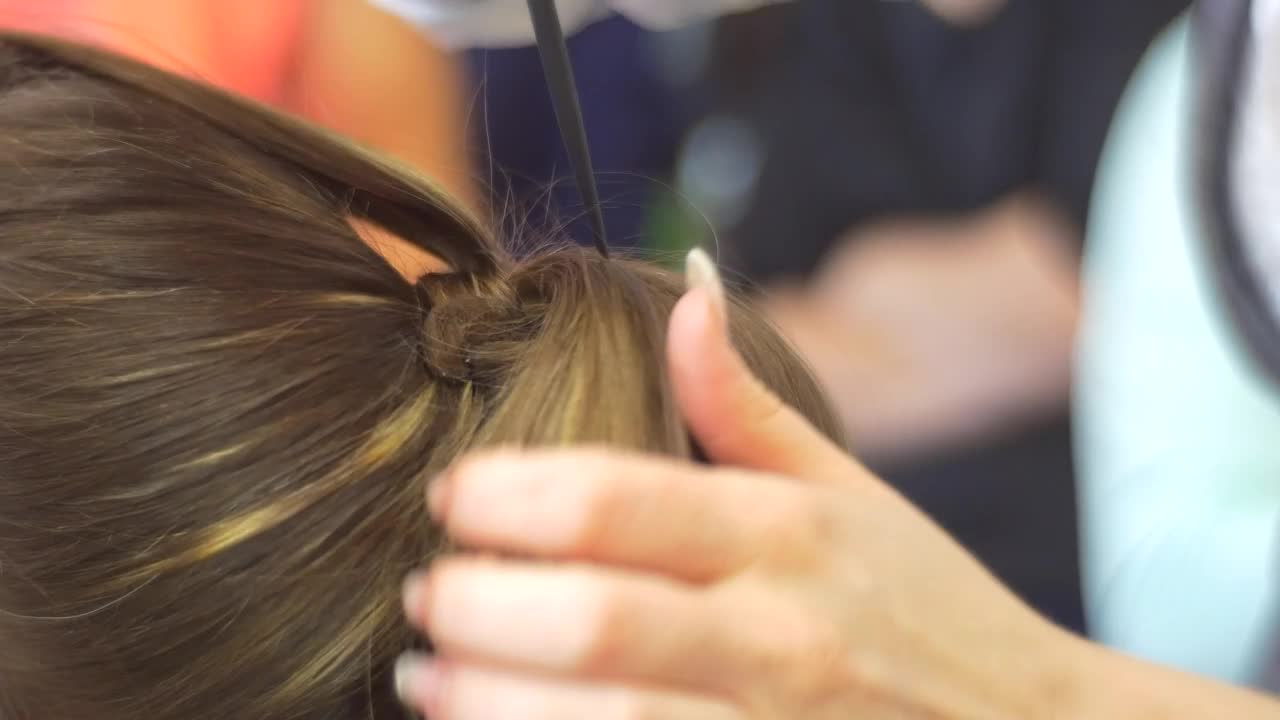 Stock Video Hairstylist Hands Working On Womans Hair Live Wallpaper For PC
