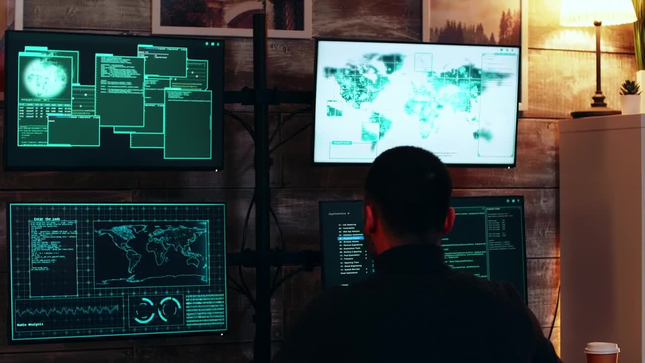 Stock Video Hacker Team Working Together Live Wallpaper For PC