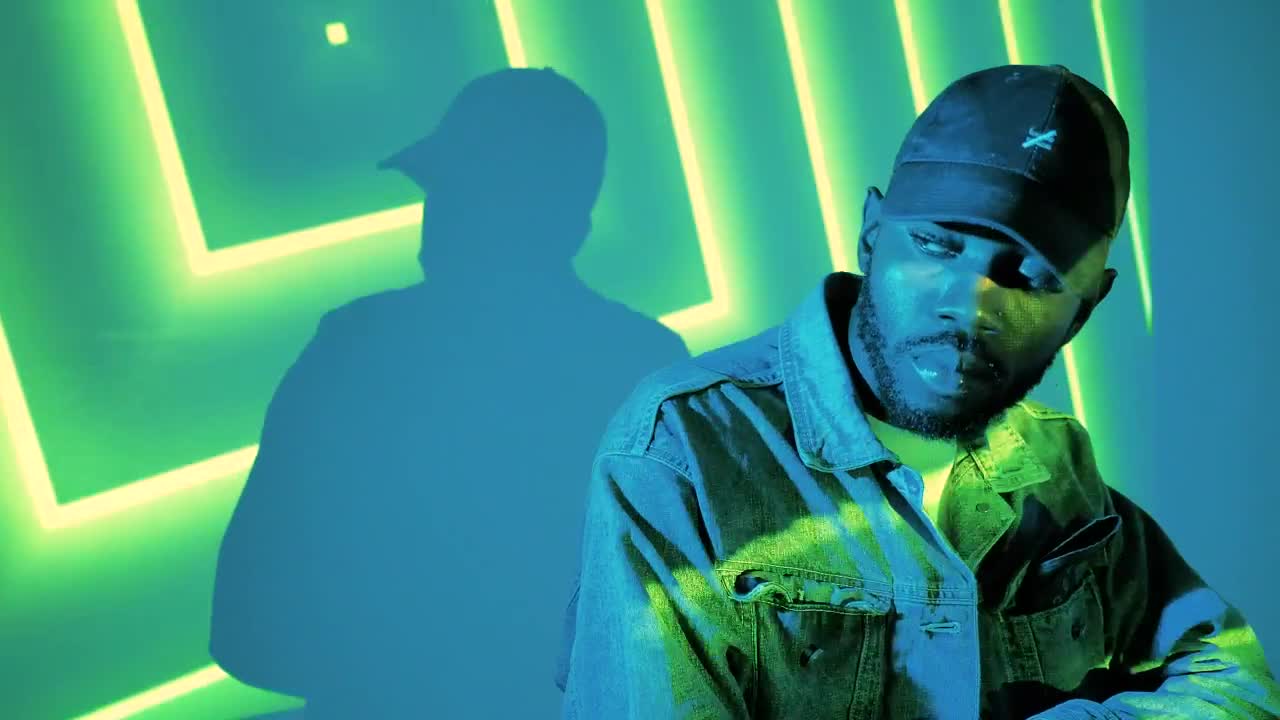 Stock Video Guy Lit By Projected Lights Live Wallpaper For PC