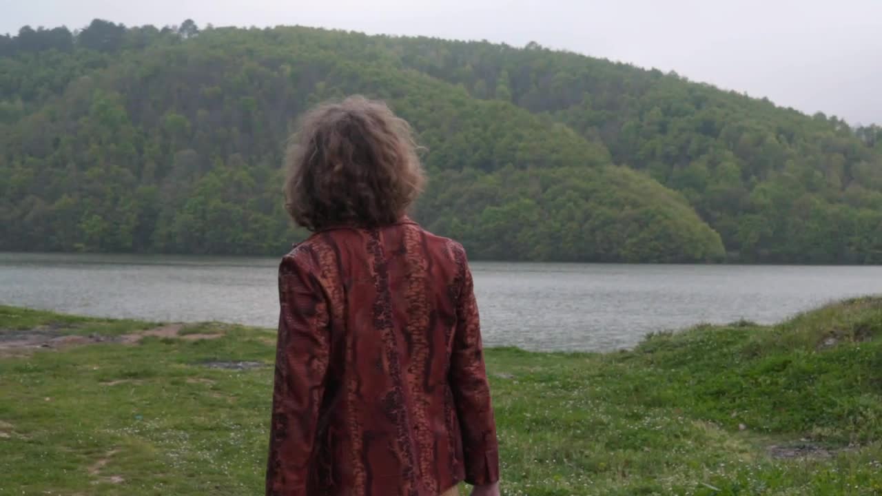 Stock Video Guitarist Walking Across Grass Live Wallpaper For PC