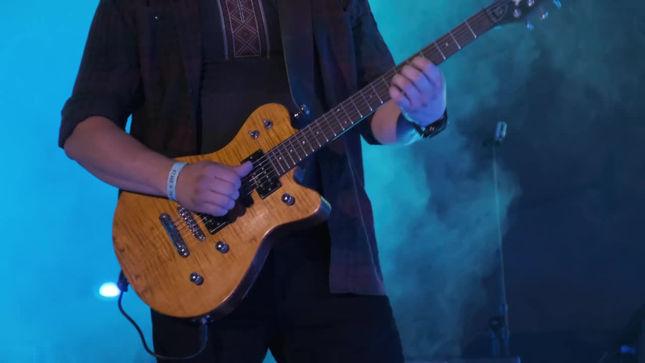 Stock Video Guitarist Playing At A Concert Live Wallpaper For PC