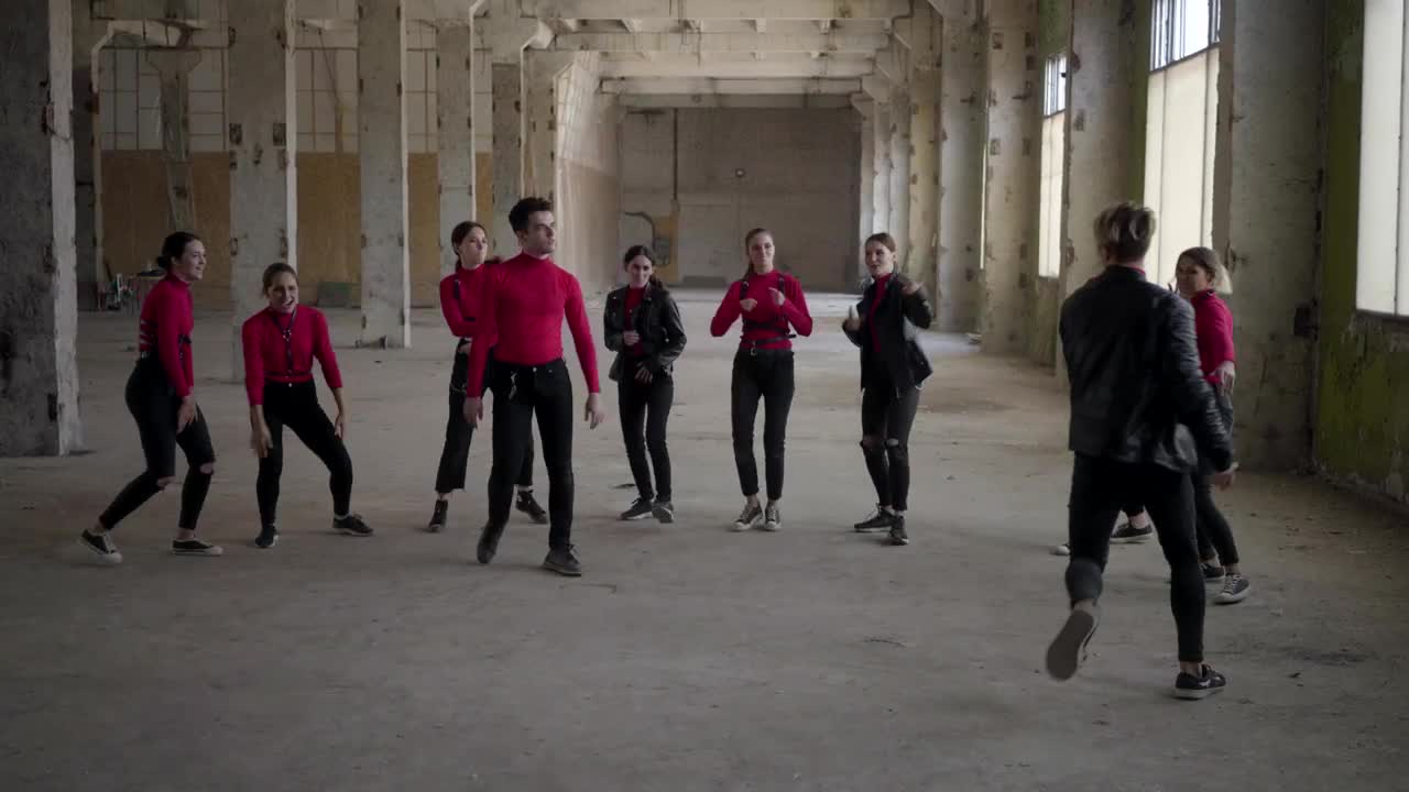 Stock Video Group Of Young Hip Hop Dancers Perform In Old Building Live Wallpaper For PC