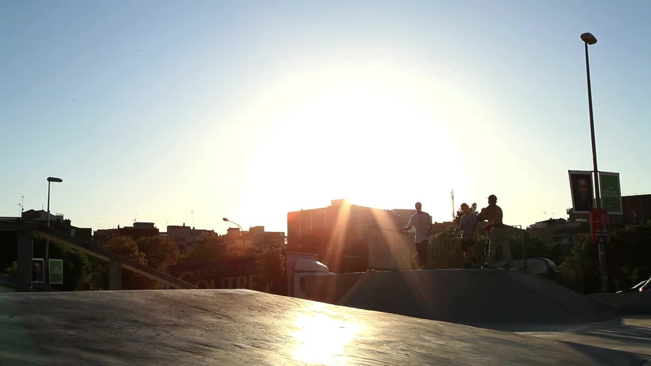 Stock Video Group Of Skateboarders Skating In A Park Live Wallpaper For PC