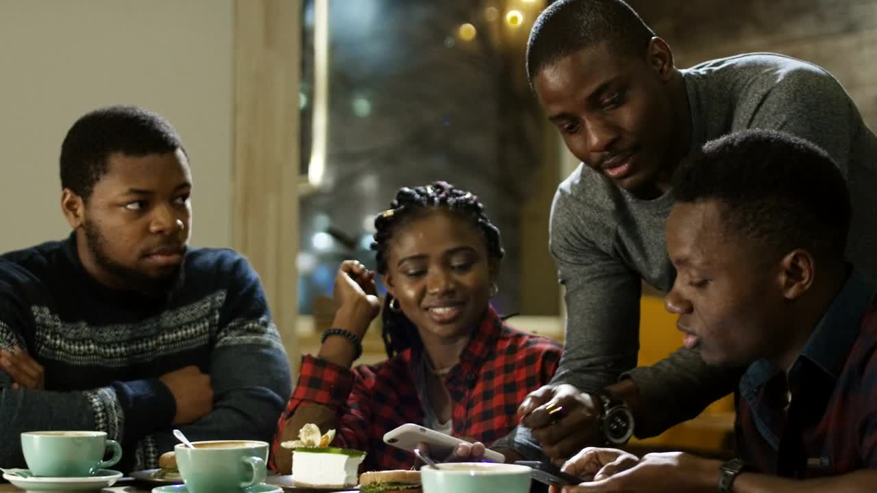 Stock Video Group Of Friends Talking In The Cafeteria Live Wallpaper For PC