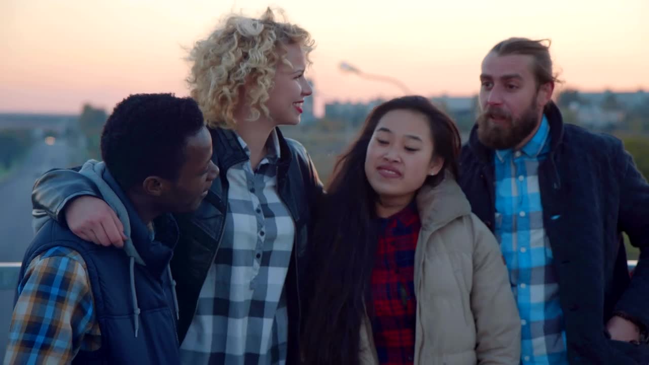 Stock Video Group Of Friends In The Rooftop Live Wallpaper For PC